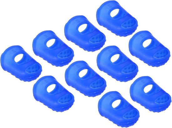 0.79 Inch Rubber Fingertips - 30 Pack Silicone Thumb Fingertip Protector Covers Pads Thimble voor Guitar Play - Kantoor Tellen - Naaiwerk - Blauw Medium Size - Duurzaam en Handig