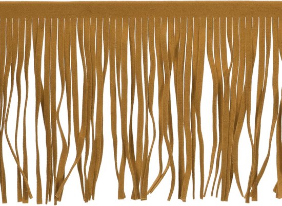 1 Iarda 10 cm franjes van PU-leer nappaleer afwerking dubbelzijdig naaien voor doe-het-zelf kleding handwerk decoratie rok, kaki