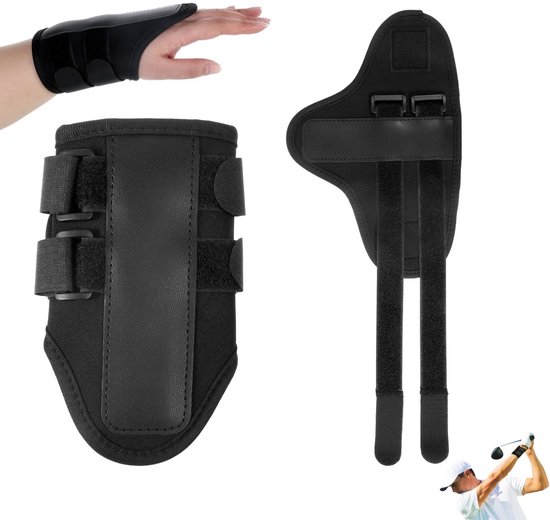 1 stuk - Golf polstrainer - Golf swing trainer - Golf swing correctie polsband - Polsband voor correctie van de polshouding - Hulpmiddel voor correctie en oefening van handgebaren, geschikt voor beginners (zwart)