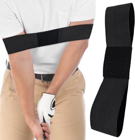 1 stuk - golf swing fixatieband - elastische swing trainingshulp - golf swing corrector houding beweging fixatieband - golf training elastische band - hulpmiddelen voor het trainen van de golfswing van Merkloos