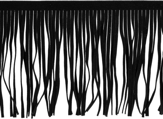 1 yard 15,24 cm PU lederen fringe trimmen dubbelzijdig leder naaien kwastje fringen voor knutselen naaien jurk kunsthandwerk rok decoratie zwart