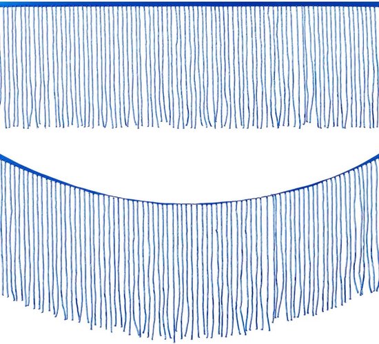 1 Yard/0,9 m Kralen Fringe Trim, 15,1 cm Breed Lint Kwastje Franje Trim Glasvezel Kwastje voor Kleding Accessoires Latijnse Trouwjurk DIY Lamp Schaduw Decoratie, Blauw