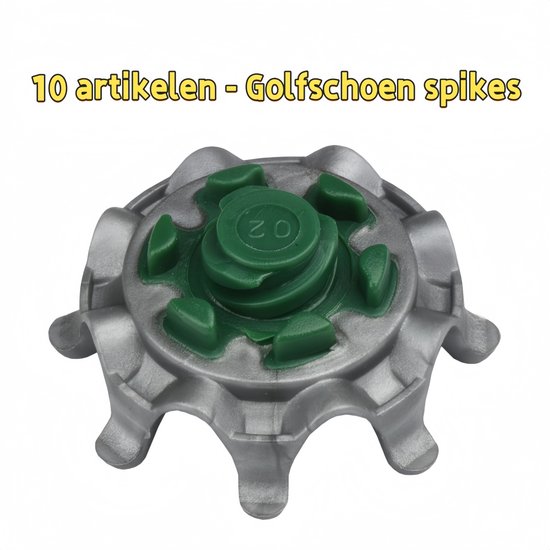 10-delige golfnoppen - Quick Spin - Grijsgroen