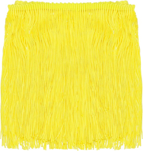 10 yards 20,4 m ketting fringen trim kwastje naaitrim polyester fringe trim lint voor doe-het-zelf naaien ambachten kleding lamp schaduw decoratie, geel