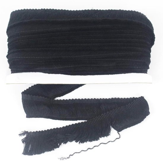 10 Yards Zwart 30Mm Katoen Kwastje Stof Fringe Trim Voor Naaien Quilten Kleding Accessoires Lamp Schaduw Gordijn Woondecoratie