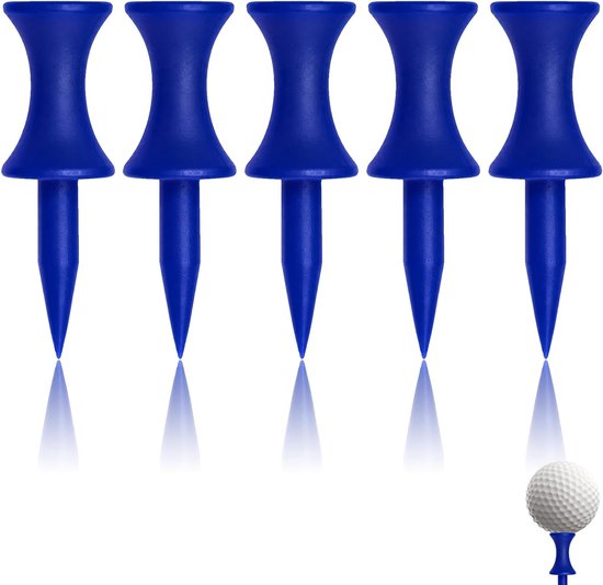 100 stuks herbruikbare kunststof golftees 32 mm in blauw, ideale golfaccessoires voor elke golfer