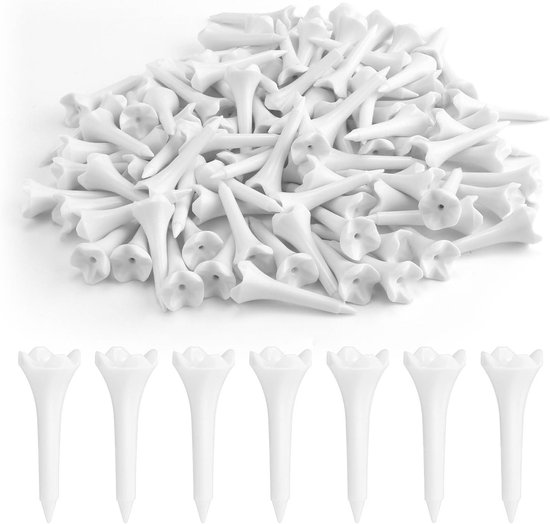 100 Stuks Hoge Zichtbaarheid Golftees van 3,8 cm voor Training en Driving Range - Ideaal voor IJzers en Par-3's, Duurzaam en Lichtgewicht Golfaccessoires