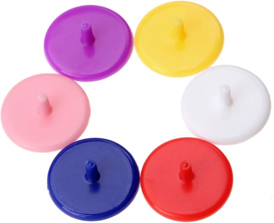 100 Stuks Multi-Color Golf Ball Markers - Plastic Flat Ronde Golfmarkers voor Precisie en Identificatie