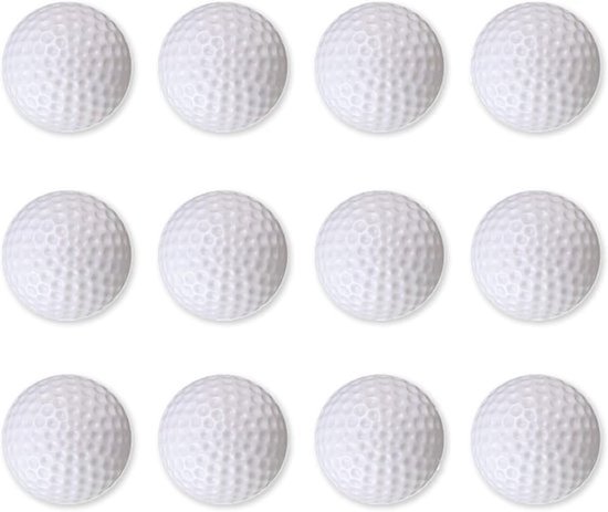 12 stuks golfballen - 41 mm golftrainingballen - swingtraining - driving range - thuis in de achtertuin - wit - 12 stuks