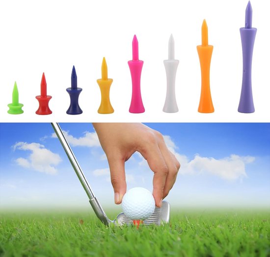 125 Stuks Golf Tees in Diverse Kleuren - Herbruikbare en Schokbestendige Accessoires voor Golftraining en Cadeaus aan Golfliefhebbers