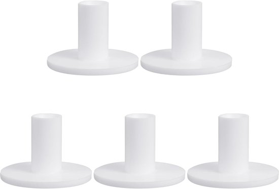 1.4 Inch Rubber Golf T-Shirts - 5 Pack Long Practice Training Driving Range Tees - Stable Ball Holder voor Outdoor en Indoor Batting Mat - Wit
