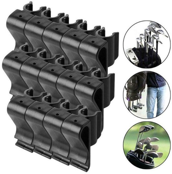 14 stuks - Golfputterklemmen - Duurzaam golfaccessoire - Geschikt voor zowel mannelijke als vrouwelijke golfers -Geschikt voor golfclubs met een diameter van 13,5-14 mm -Zwart van Merkloos