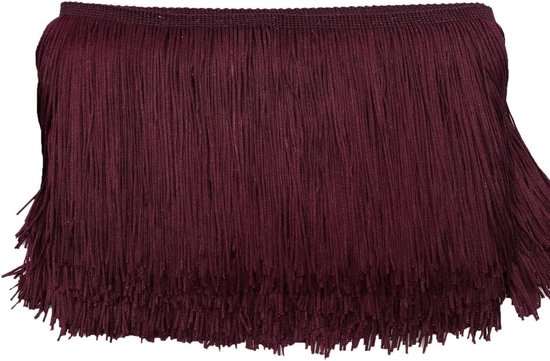 15 cm x 1 m franjerand franjeband decoratief lint dansfranjes zijden kwastjes randen om te naaien, doe-het-zelf knutselen, kleding lingerie kostuumgordijnen decoratie, rood paars