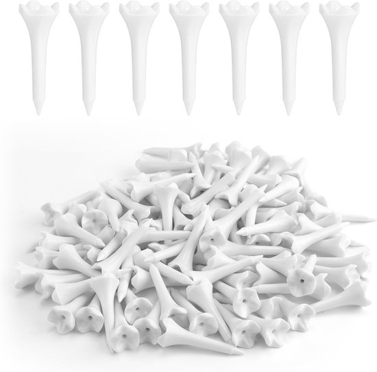 150 Stuks Plastic Golftees 3.8 cm - Hoogzichtbare Tees voor Training op Golfbaan en Driving Range van Merkloos