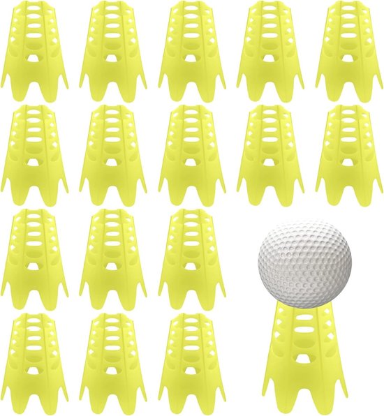 16 Stuks Plastic Golf Tees voor Simulator en Training - Ideaal voor Thuis en Buiten, Geschikt voor Golfliefhebbers van Merkloos