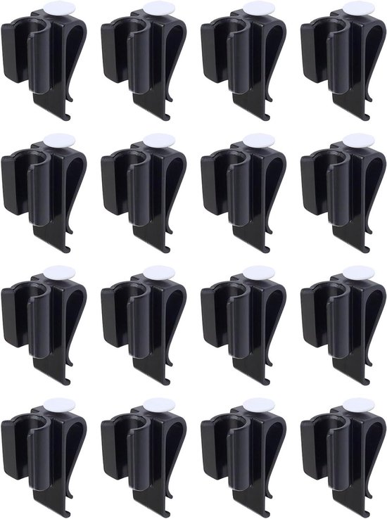16x Golf Club Bag Clips - Putter Houder Klem Organizer - Plastic Zwart Golfaccessoires voor Golfer, Mannen en Vrouwen