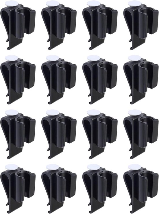 16x Golf Club Tas Clips Op Putter Houder Klem Organizer - Plastic Zwart - Putting Clips Golf Accessoires Voor Mannen Vrouwen Golfer van Merkloos