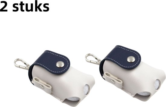 2-delige - Colorblock golftas - Outdoor heuptas sleutelhanger - Golf heuptas - Draagbaar - Minigolf beschermtas - Blauwe deksel + witte body van Merkloos