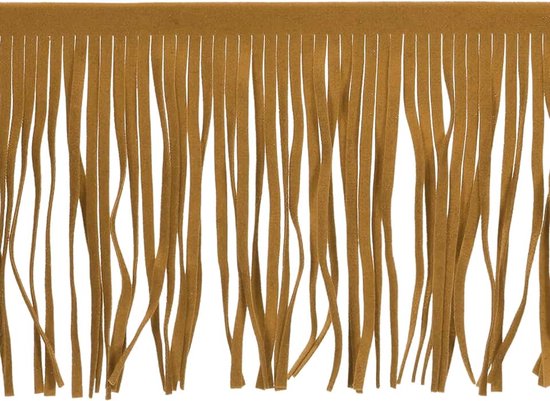 2 Iarde 10 cm franjes van PU-leer nappaleer afwerking dubbelzijdig naaien voor doe-het-zelf kleding handwerk decoratie rok, kaki
