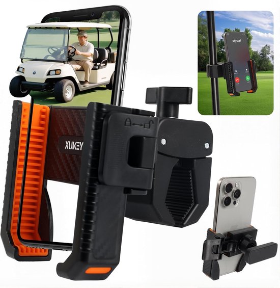 2-in-1 golftrolley met telefoonhouder, magneetvoet en 360° draaibaar ontwerp voor optimale gebruikservaring