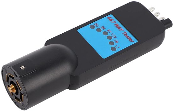 2-in-1 lichtstroomstroomtester voor aanhanger, robuuste constructie voor robuust gebruik, duidelijke visuele indicatoren voor eenvoudige bewaking voor campers, ABS-constructie