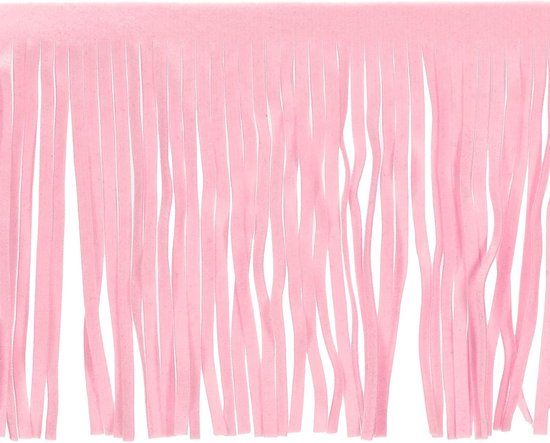 2 meter 30,5 cm PU lederen franje lint dubbelzijdig lederen naaien kwasten franjes voor doe-het-zelf naaien jurk handwerk rok decoratie, roze