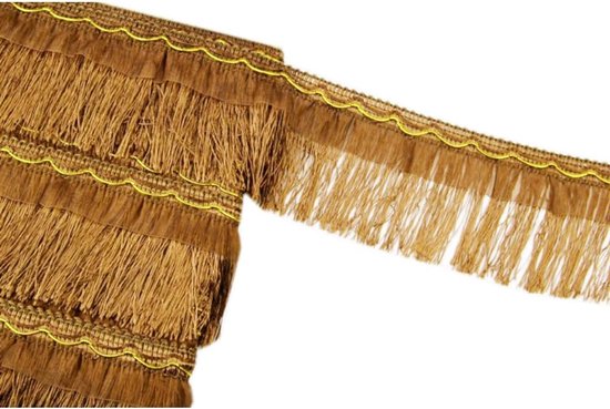 2 meter lang, 10 cm breed, kwastjes, franjes, zijden franjes, trim kantlint, kwastjes, gordijnboord, franjes, kwasttrimmen voor kleding, doe-het-zelf naai-accessoires, donkerbruin