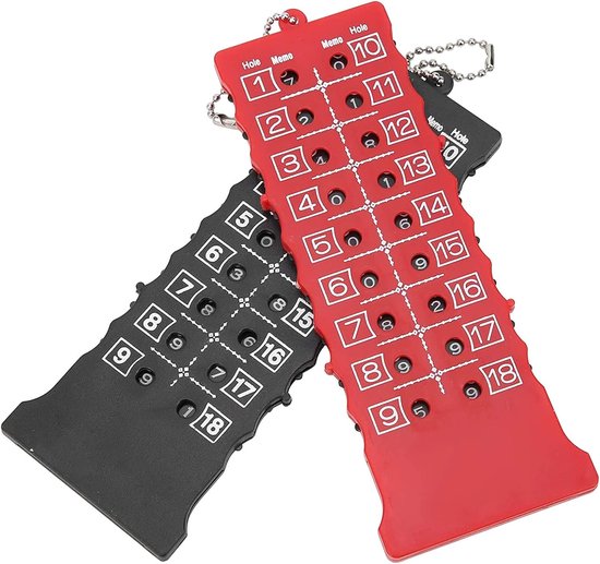 2 stuks 18-holes golf slagenteller, golf scoreteller, scorebord, training, oefenwedstrijd accessoire van E-SMARTER