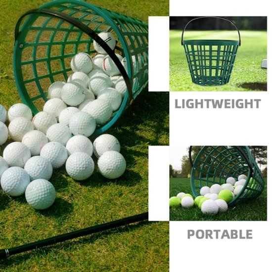 2 Stuks Golf Pickup Mand Basketball Container Golf Mand Mand voor Golfballen Draagbare Golfbal Emmer Golf Draagbaar Bal Frame Golf Emmer Bal Emmer Mand Nylon Groen