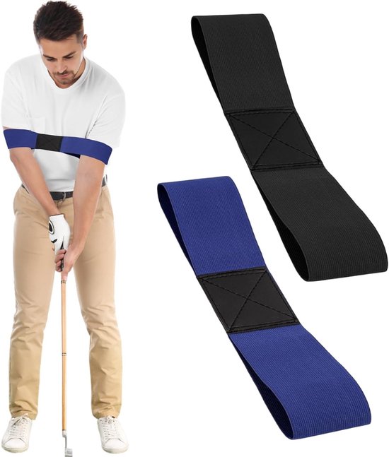 2 Stuks Golf Swing Trainer voor Beginners, Swing Alignment Corrector en Houdingscorrectie Armband voor Golfer, Geschikt voor Mannen, Vrouwen en Kinderen van Merkloos