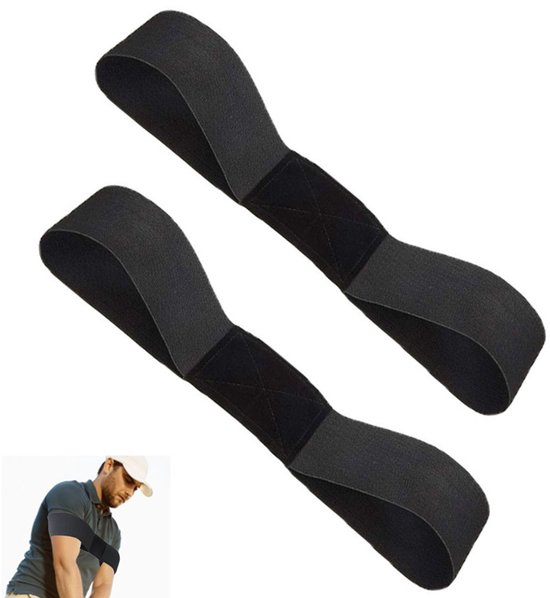 2-stuks Golf Swing Training Band - Elastische golf trainingshulpband - Golf pols correctie trainer - Swing correctie armband - Draagbare golf swing band - Unisex - Verbeter je swingvorm - Perfect voor beginnende golfers - Zwart van House of Goods