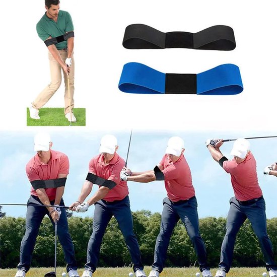2 stuks Golf Swing Training Band – Swing Correctie & Armsynchronisatie – Verbeter Je Golftechniek Binnen & Buiten van Merkloos