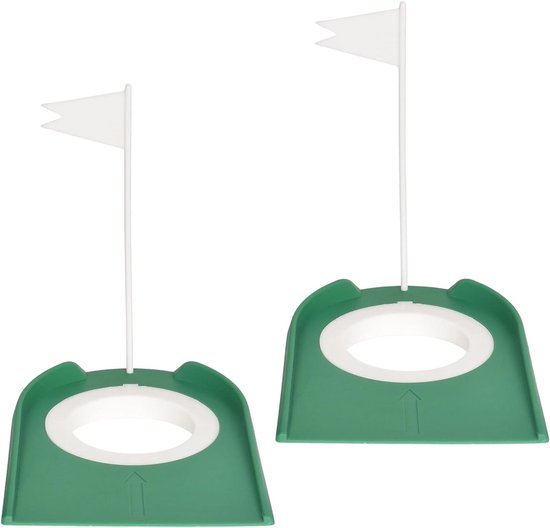 2 stuks Golfputting Cup met Verstelbaar Gat en Vlag - Trainingshulp voor Golf Putt Praktijk - Binnen en Buiten Gebruik - Voor Thuis en Tuin - Ideaal cadeau voor golfers