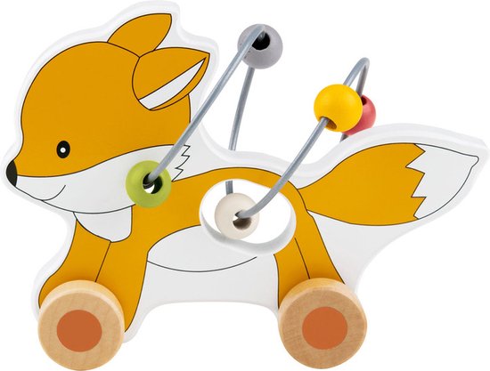 2 stuks Houten trekdieren op wieltjes - nostalgisch motoriek speelgoed van Kid’s Concept.