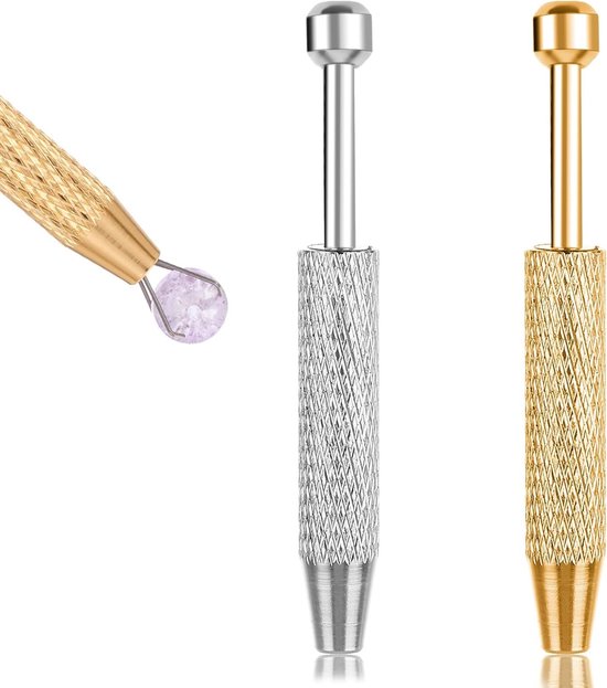 2 Stuks Piercing Ball Gripper Tools, Roestvrijstalen Pincet voor Sieraden, Perfect voor Kleine Onderdelen en Diamanten