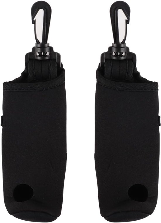 2 Stuks Zwarte Golfbal Outdoor Tote Bag, Draagbare Waterdichte Organizer met Haak voor Golfaccessoires en Sportuitrusting