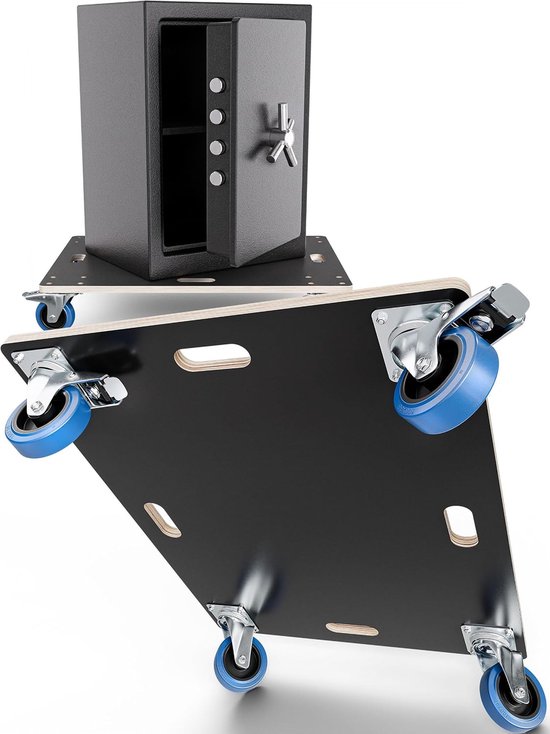 2 x rolplank, 60 x 80 cm, transportroller, 500 kg, meubelroller met 4 wielen, rolwagen voor meubels, transportwagen, transport
