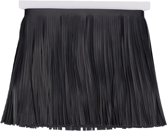2 yards 2 yards 2 yards PU lederen franje trim zwarte franjes met kwasten van kunstleer decoratief lint voor knutselwerk doe-het-zelf naaiprojecten kleding handtassen zoomversieringen