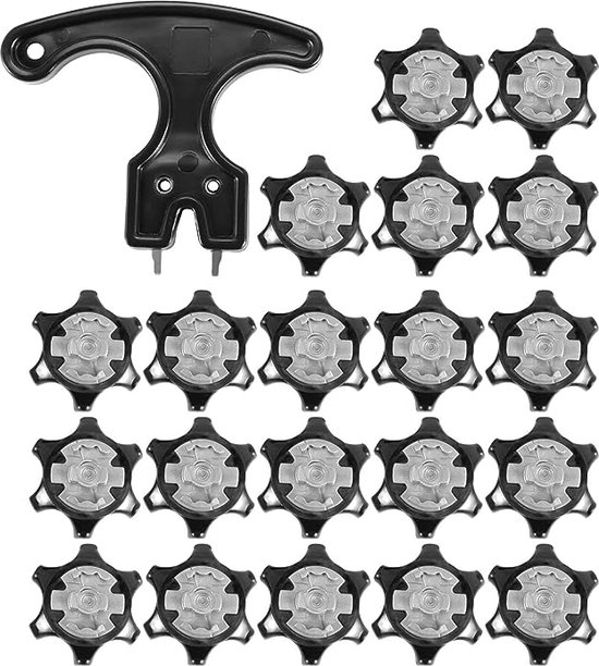 20 golfschoen spikes + handheld golfschoen sleutels, antislip golfpunten, pennen voor universele golfschoenen, gemakkelijk te wisselen van Pinsheng