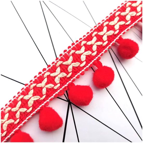20 yards Kleurrijke pompons, kwastboord, 3 cm, pomponboord, pomponboord, pompon, franjeband, pomponboord voor naaien, knutselen, pomponsband, kant, pomponband voor doe-het-zelf kostuums, kleding,