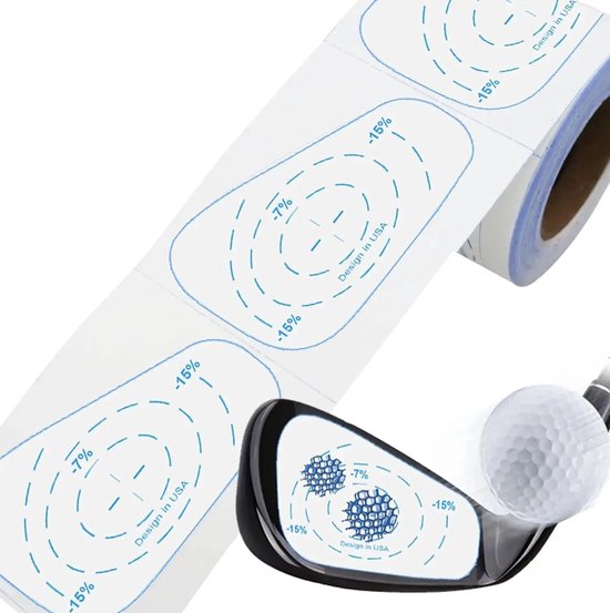 200-Pack Golf Impact Labels voor IJzers - Swing Trainer en Slag Analyse Hulpmiddel van Visiofidelity