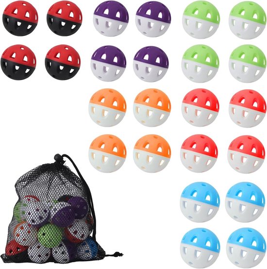 24 Honkbaltrainingsballen 42mm - Set van Kleine Honkbalgolfoefenballen - Ideaal voor Slaan, Pitchen en Slagtraining