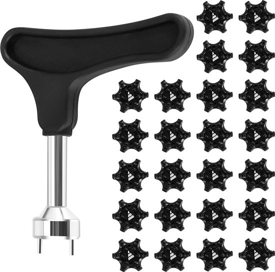 25-delige golfspikes noppen golfschoen spikes, universele anti-slip golfschoenen, met golfspike-schroefsluiting, voor penschoenen van Merkloos