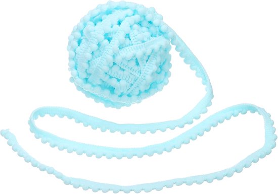 2,5 m lint met pompons, 1,5 cm breed, met franjes, voor het naaien van franjes, stof voor het naaien van gordijnen, kleding, kussens, woondecoratie, 5 mm