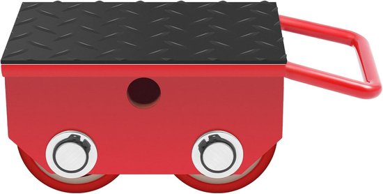 2,5 ton transportchassis, pantserwielen, wielenset, zware wielen, chassis, scooter, transportwielen, industriële rol, transportwagen, industriële wielen voor het vervoer van zware voorwerpen (rood)