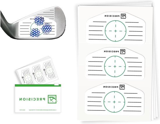 250 Golf Impact Tape/label voor ijzersrackers en houtsoorten - Sweet Spot vliegtrainer - RX PRECISION van RX PRECISION
