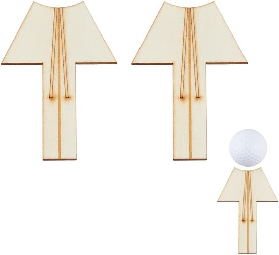 2pcs Golf Ball Put Alignment Marker - 3 Line Golf Putter Tools - Wood Golf Tee Calibration Marks - Golf Equipment voor Putting Tools Marker voor Triple Track