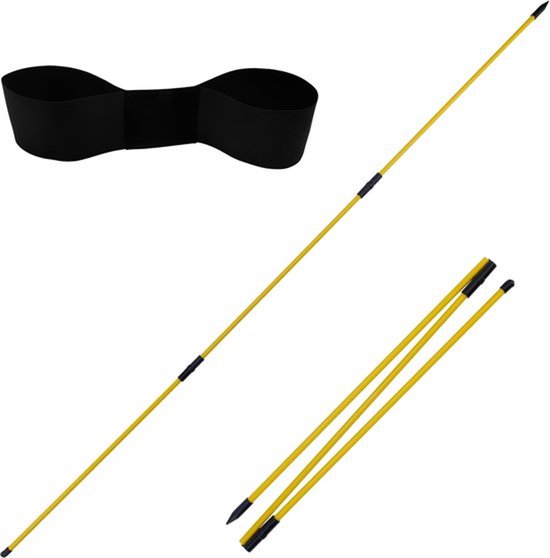3-Delige Golf Swing Trainingsset - 2 Vouwbare Uitlijningstokken en 1 Swing Correctieband van Merkloos