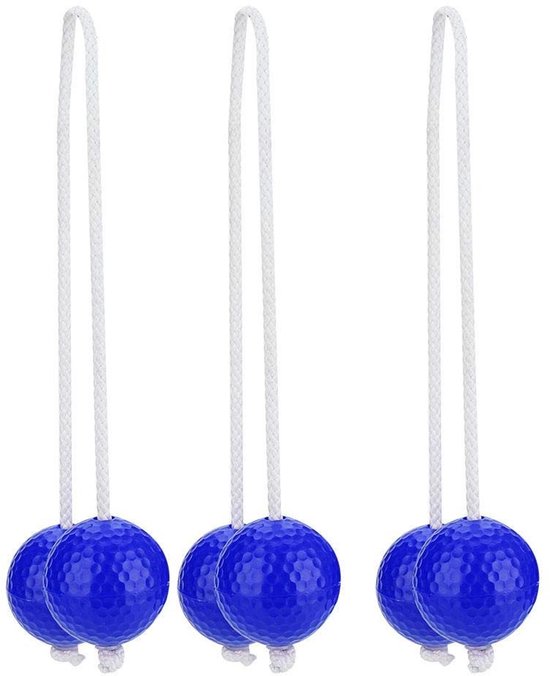 3 Pairs Ladder Golf Ball Set - Blauwe Golven voor Binnen en Buiten Spelplezier