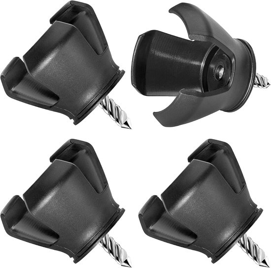 3-Prong Golfbal Retriever met Grip en Zuignap - Handige Pickup Tool voor Golfsport, 4 Stuks, Ideaal voor Golfers en Back Saver